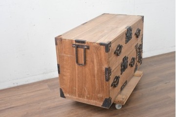 和製アンティーク　明治期から大正期　総桐材　秋田箪笥ローボード　(R-087826)