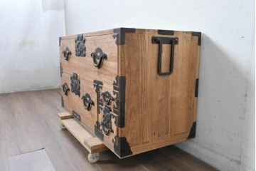 和製アンティーク　明治期から大正期　総桐材　秋田箪笥ローボード　(R-087826)