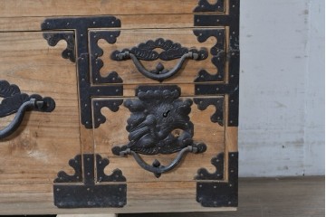 和製アンティーク　明治期から大正期　総桐材　秋田箪笥ローボード　(R-087826)