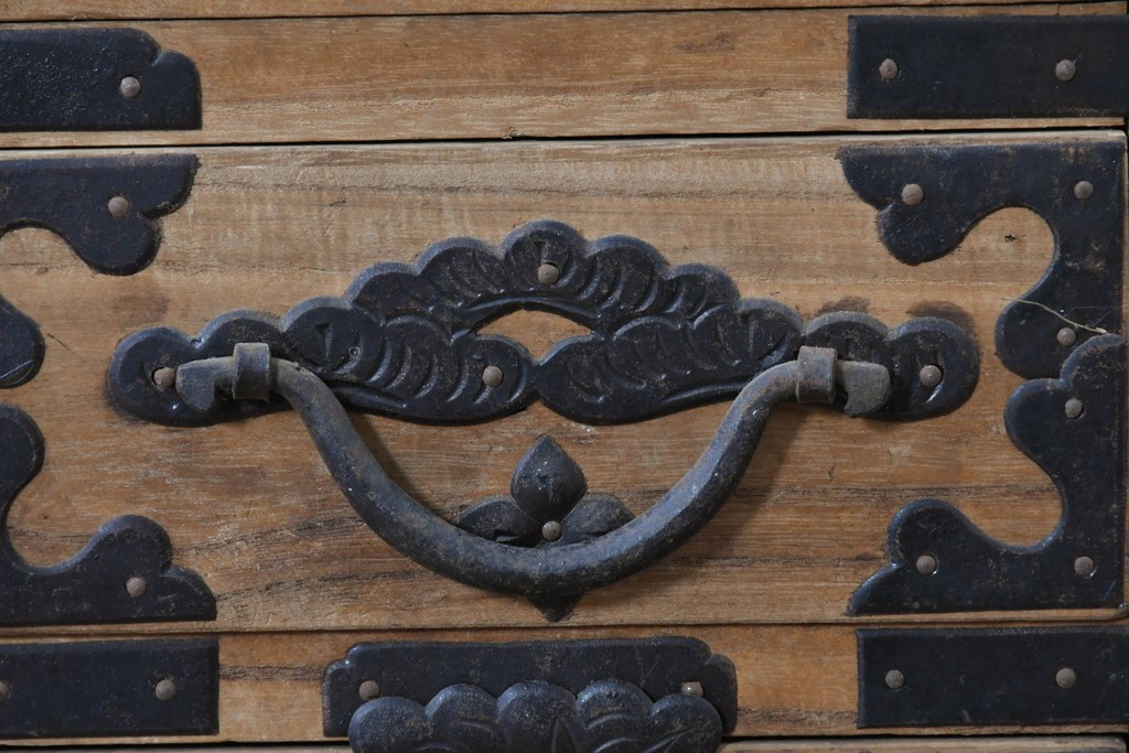 和製アンティーク　明治期から大正期　総桐材　秋田箪笥ローボード　(R-087826)