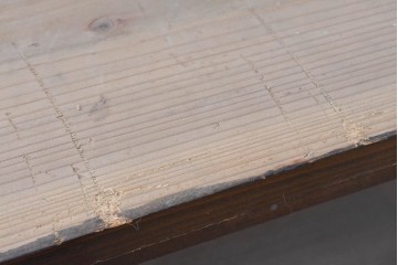和製アンティーク　人気の薄型!!　素朴でレトロな雰囲気のガラス戸棚　(R-087831)