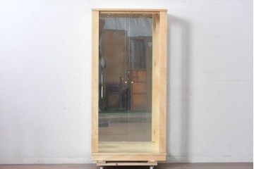 中古　美品　松創(MATSUSO)　照明付きのスタイリッシュなキュリオケース　定価約75万円　(R-087834)
