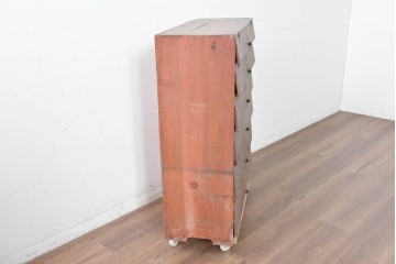 和製アンティーク　昭和レトロ　懐かしのパタパタ扉が付いた古い木味の下駄箱　(R-087837)