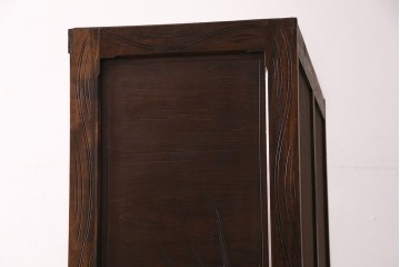 《天板・台輪取り付け加工費込み》中古　軽井沢彫　菖蒲の彫刻が美しい着物箪笥　(R-087840)