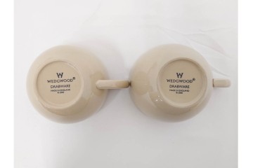 希少　イギリスヴィンテージ　WEDGWOOD(ウェッジウッド)　DRABWARE(ドラブウェア)　トリオ6客セット　(R-087842)