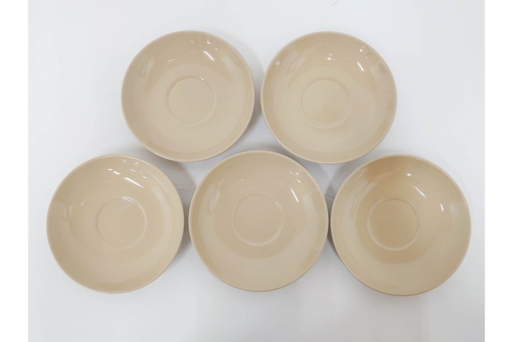 希少　イギリスヴィンテージ　WEDGWOOD(ウェッジウッド)　DRABWARE(ドラブウェア)　トリオ6客セット　(R-087842)