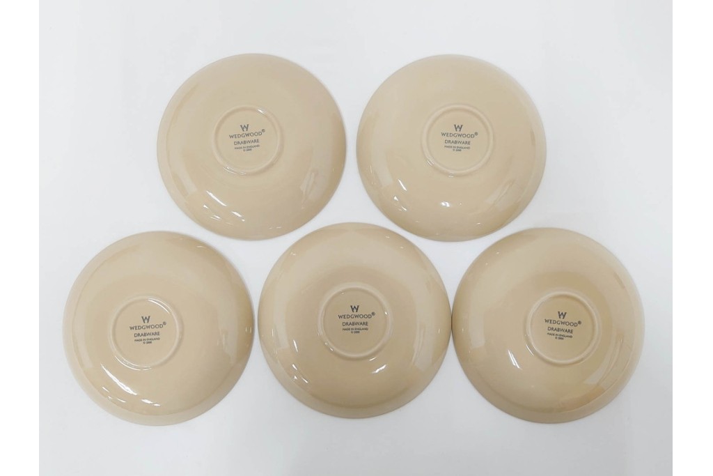 希少　イギリスヴィンテージ　WEDGWOOD(ウェッジウッド)　DRABWARE(ドラブウェア)　トリオ6客セット　(R-087842)