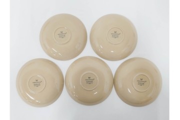 希少　イギリスヴィンテージ　WEDGWOOD(ウェッジウッド)　DRABWARE(ドラブウェア)　トリオ6客セット　(R-087842)