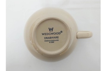 希少　イギリスヴィンテージ　WEDGWOOD(ウェッジウッド)　DRABWARE(ドラブウェア)　トリオ6客・プレート6点セット　(R-087843)