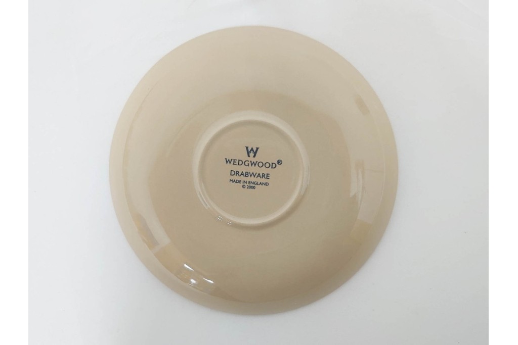 希少　イギリスヴィンテージ　WEDGWOOD(ウェッジウッド)　DRABWARE(ドラブウェア)　トリオ6客・プレート6点セット　(R-087843)