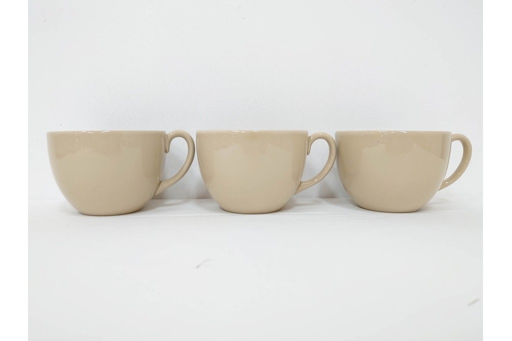 希少　イギリスヴィンテージ　WEDGWOOD(ウェッジウッド)　DRABWARE(ドラブウェア)　トリオ6客・プレート6点セット　(R-087843)