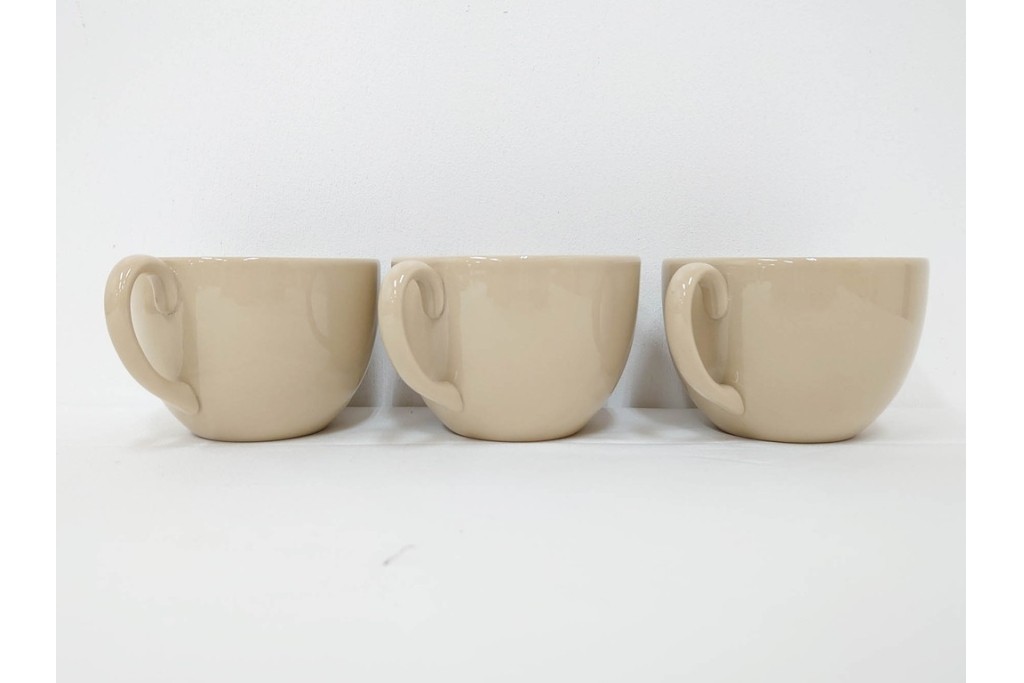 希少　イギリスヴィンテージ　WEDGWOOD(ウェッジウッド)　DRABWARE(ドラブウェア)　トリオ6客・プレート6点セット　(R-087843)