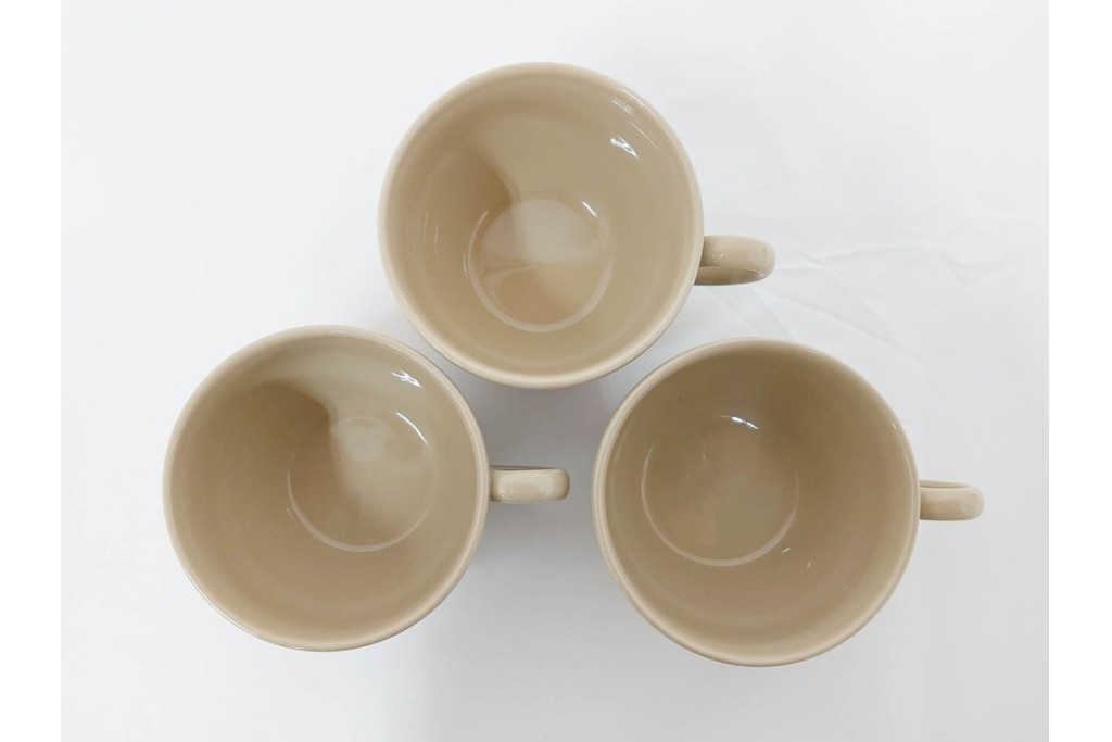 希少　イギリスヴィンテージ　WEDGWOOD(ウェッジウッド)　DRABWARE(ドラブウェア)　トリオ6客・プレート6点セット　(R-087843)