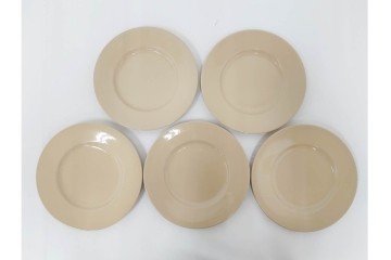 希少　イギリスヴィンテージ　WEDGWOOD(ウェッジウッド)　DRABWARE(ドラブウェア)　トリオ6客・プレート6点セット　(R-087843)