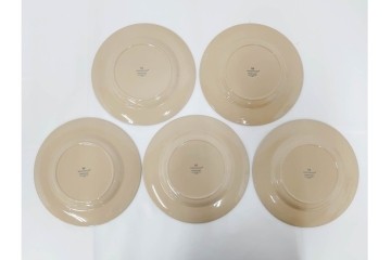希少　イギリスヴィンテージ　WEDGWOOD(ウェッジウッド)　DRABWARE(ドラブウェア)　トリオ6客・プレート6点セット　(R-087843)