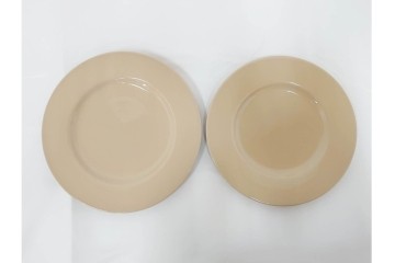 希少　イギリスヴィンテージ　WEDGWOOD(ウェッジウッド)　DRABWARE(ドラブウェア)　トリオ6客・プレート6点セット　(R-087844)
