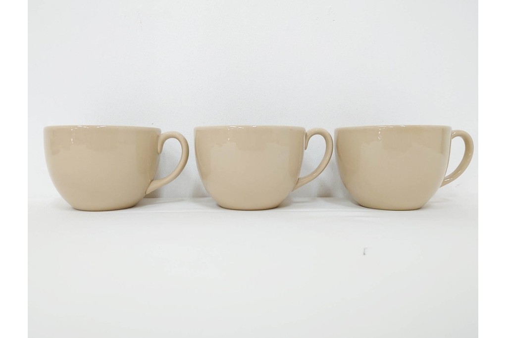 希少　イギリスヴィンテージ　WEDGWOOD(ウェッジウッド)　DRABWARE(ドラブウェア)　トリオ6客・プレート6点セット　(R-087844)