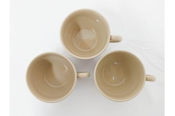 希少　イギリスヴィンテージ　WEDGWOOD(ウェッジウッド)　DRABWARE(ドラブウェア)　トリオ6客・プレート6点セット　(R-087844)