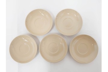 希少　イギリスヴィンテージ　WEDGWOOD(ウェッジウッド)　DRABWARE(ドラブウェア)　トリオ6客・プレート6点セット　(R-087844)