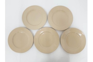 希少　イギリスヴィンテージ　WEDGWOOD(ウェッジウッド)　DRABWARE(ドラブウェア)　トリオ6客・プレート6点セット　(R-087844)