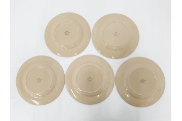 希少　イギリスヴィンテージ　WEDGWOOD(ウェッジウッド)　DRABWARE(ドラブウェア)　トリオ6客・プレート6点セット　(R-087844)