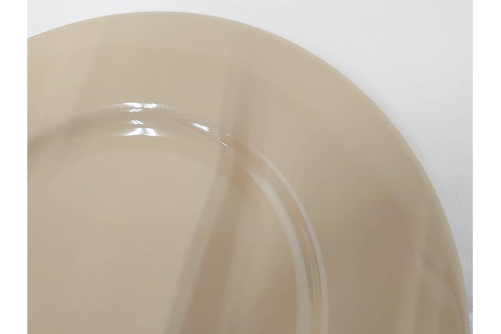 希少　イギリスヴィンテージ　WEDGWOOD(ウェッジウッド)　DRABWARE(ドラブウェア)　直径約21cm　クリームベージュカラーのプレート6点セット　(R-087845)