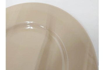 希少　イギリスヴィンテージ　WEDGWOOD(ウェッジウッド)　DRABWARE(ドラブウェア)　直径約21cm　クリームベージュカラーのプレート6点セット　(R-087845)