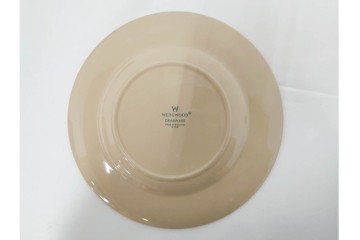 希少　イギリスヴィンテージ　WEDGWOOD(ウェッジウッド)　DRABWARE(ドラブウェア)　直径約21cm　クリームベージュカラーのプレート6点セット　(R-087845)