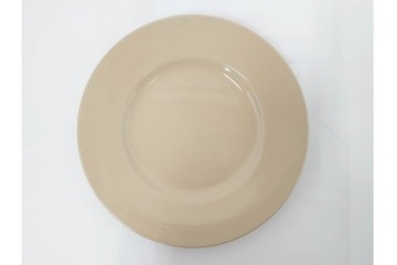 希少　イギリスヴィンテージ　WEDGWOOD(ウェッジウッド)　DRABWARE(ドラブウェア)　直径約21cm　クリームベージュカラーのプレート6点セット　(R-087845)