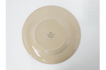 希少　イギリスヴィンテージ　WEDGWOOD(ウェッジウッド)　DRABWARE(ドラブウェア)　直径約21cm　クリームベージュカラーのプレート6点セット　(R-087845)