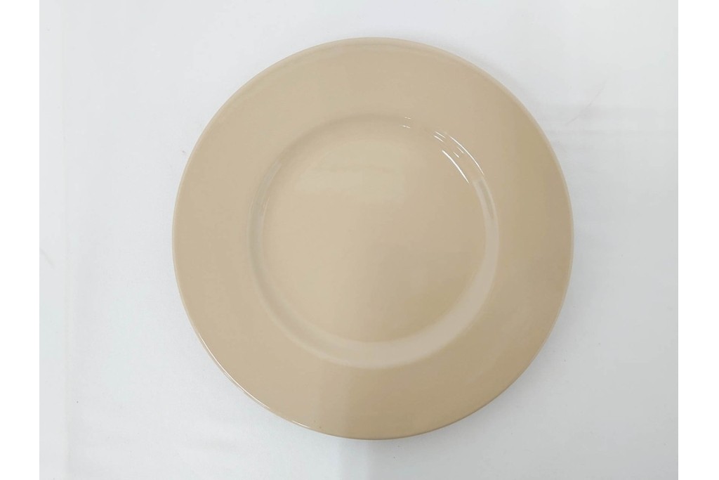 希少　イギリスヴィンテージ　WEDGWOOD(ウェッジウッド)　DRABWARE(ドラブウェア)　直径約21cm(小)・約23cm(大)　クリームベージュカラーのプレート8点セット　(R-087846)