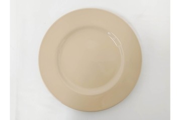 希少　イギリスヴィンテージ　WEDGWOOD(ウェッジウッド)　DRABWARE(ドラブウェア)　直径約21cm(小)・約23cm(大)　クリームベージュカラーのプレート8点セット　(R-087846)