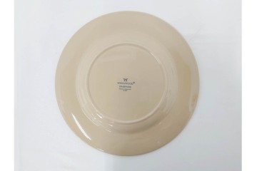 希少　イギリスヴィンテージ　WEDGWOOD(ウェッジウッド)　DRABWARE(ドラブウェア)　直径約21cm(小)・約23cm(大)　クリームベージュカラーのプレート8点セット　(R-087846)