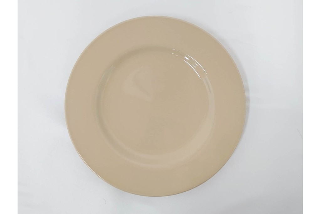 希少　イギリスヴィンテージ　WEDGWOOD(ウェッジウッド)　DRABWARE(ドラブウェア)　直径約23cm　クリームベージュカラーのプレート6点セット　(R-087847)