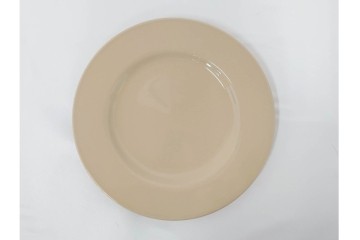希少　イギリスヴィンテージ　WEDGWOOD(ウェッジウッド)　DRABWARE(ドラブウェア)　直径約23cm　クリームベージュカラーのプレート6点セット　(R-087847)