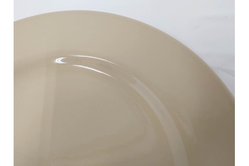 希少　イギリスヴィンテージ　WEDGWOOD(ウェッジウッド)　DRABWARE(ドラブウェア)　直径約23cm　クリームベージュカラーのプレート6点セット　(R-087847)