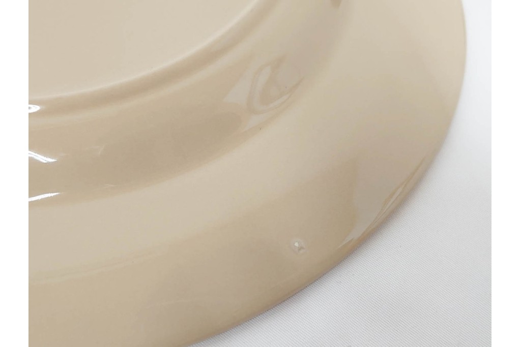 希少　イギリスヴィンテージ　WEDGWOOD(ウェッジウッド)　DRABWARE(ドラブウェア)　直径約23cm　クリームベージュカラーのプレート6点セット　(R-087847)