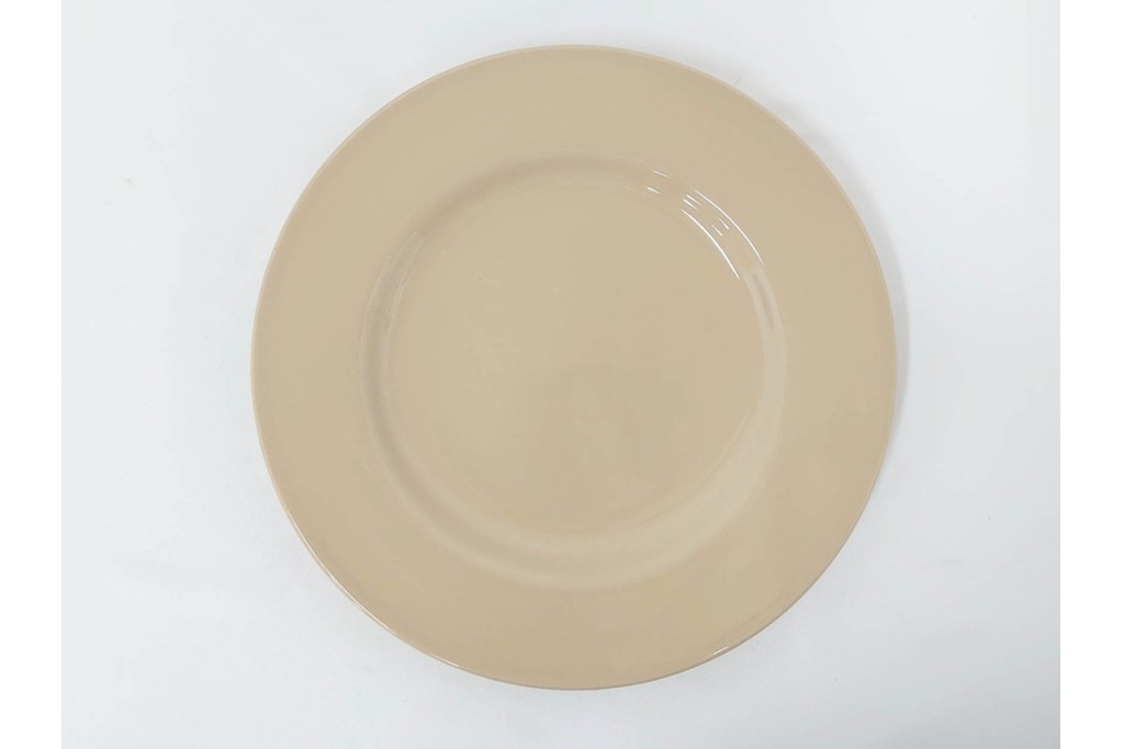 希少　イギリスヴィンテージ　WEDGWOOD(ウェッジウッド)　DRABWARE(ドラブウェア)　直径約23cm　クリームベージュカラーのプレート6点セット　(R-087847)