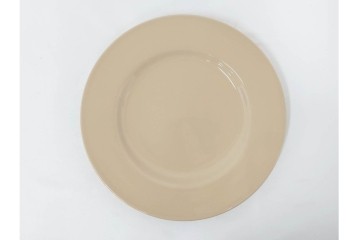 希少　イギリスヴィンテージ　WEDGWOOD(ウェッジウッド)　DRABWARE(ドラブウェア)　直径約23cm　クリームベージュカラーのプレート6点セット　(R-087847)