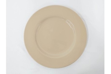 希少　イギリスヴィンテージ　WEDGWOOD(ウェッジウッド)　DRABWARE(ドラブウェア)　直径約23cm　クリームベージュカラーのプレート6点セット　(R-087848)