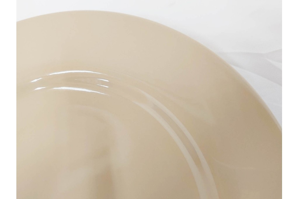 希少　イギリスヴィンテージ　WEDGWOOD(ウェッジウッド)　DRABWARE(ドラブウェア)　直径約23cm　クリームベージュカラーのプレート6点セット　(R-087848)