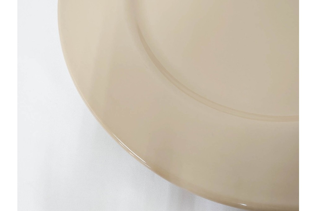 希少　イギリスヴィンテージ　WEDGWOOD(ウェッジウッド)　DRABWARE(ドラブウェア)　直径約23cm　クリームベージュカラーのプレート6点セット　(R-087848)