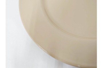 希少　イギリスヴィンテージ　WEDGWOOD(ウェッジウッド)　DRABWARE(ドラブウェア)　直径約23cm　クリームベージュカラーのプレート6点セット　(R-087848)