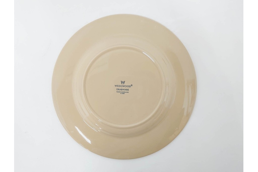 希少　イギリスヴィンテージ　WEDGWOOD(ウェッジウッド)　DRABWARE(ドラブウェア)　直径約23cm　クリームベージュカラーのプレート6点セット　(R-087848)