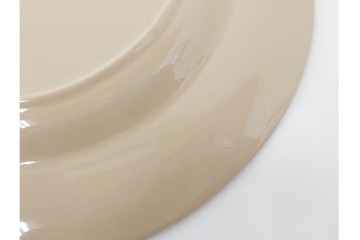 希少　イギリスヴィンテージ　WEDGWOOD(ウェッジウッド)　DRABWARE(ドラブウェア)　直径約23cm　クリームベージュカラーのプレート6点セット　(R-087848)