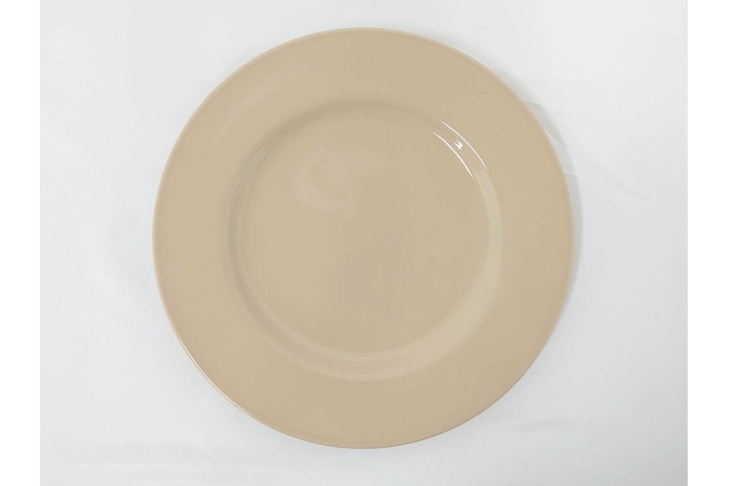 希少　イギリスヴィンテージ　WEDGWOOD(ウェッジウッド)　DRABWARE(ドラブウェア)　直径約23cm　クリームベージュカラーのプレート6点セット　(R-087848)