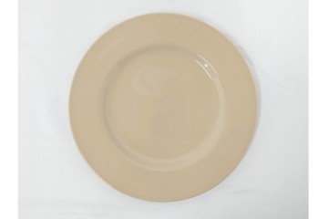 希少　イギリスヴィンテージ　WEDGWOOD(ウェッジウッド)　DRABWARE(ドラブウェア)　直径約23cm　クリームベージュカラーのプレート6点セット　(R-087848)