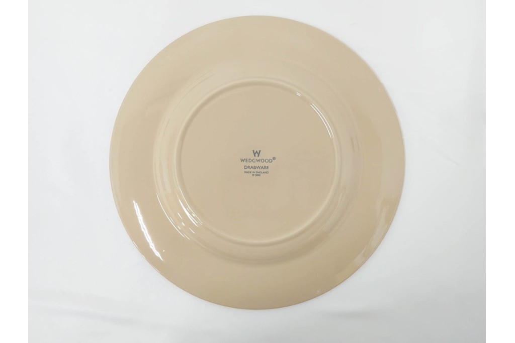 希少　イギリスヴィンテージ　WEDGWOOD(ウェッジウッド)　DRABWARE(ドラブウェア)　直径約23cm　クリームベージュカラーのプレート6点セット　(R-087848)