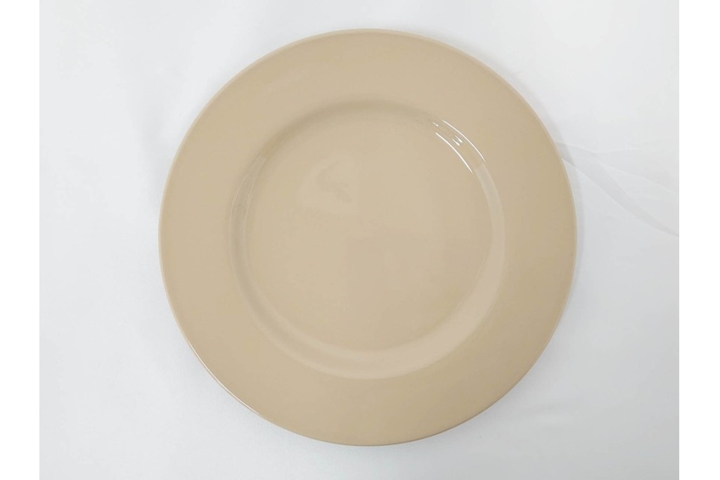 希少　イギリスヴィンテージ　WEDGWOOD(ウェッジウッド)　DRABWARE(ドラブウェア)　直径約23cm　クリームベージュカラーのプレート7点セット　(R-087849)