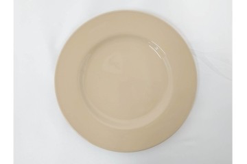 希少　イギリスヴィンテージ　WEDGWOOD(ウェッジウッド)　DRABWARE(ドラブウェア)　直径約23cm　クリームベージュカラーのプレート7点セット　(R-087849)